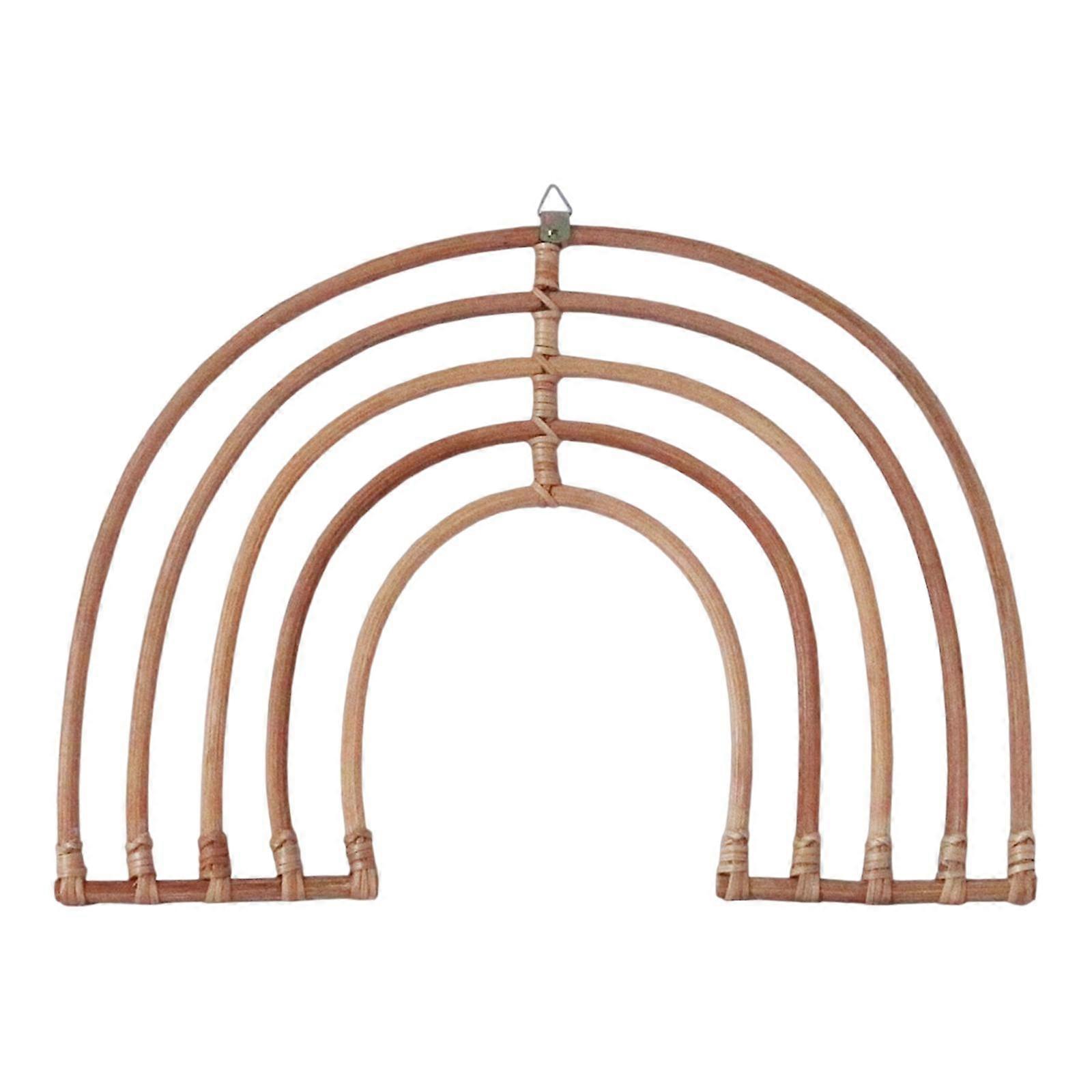 Rattan Rainbow Decorations Ornament Bohemian Boho for Room Boys Girls Baby 46x32cm