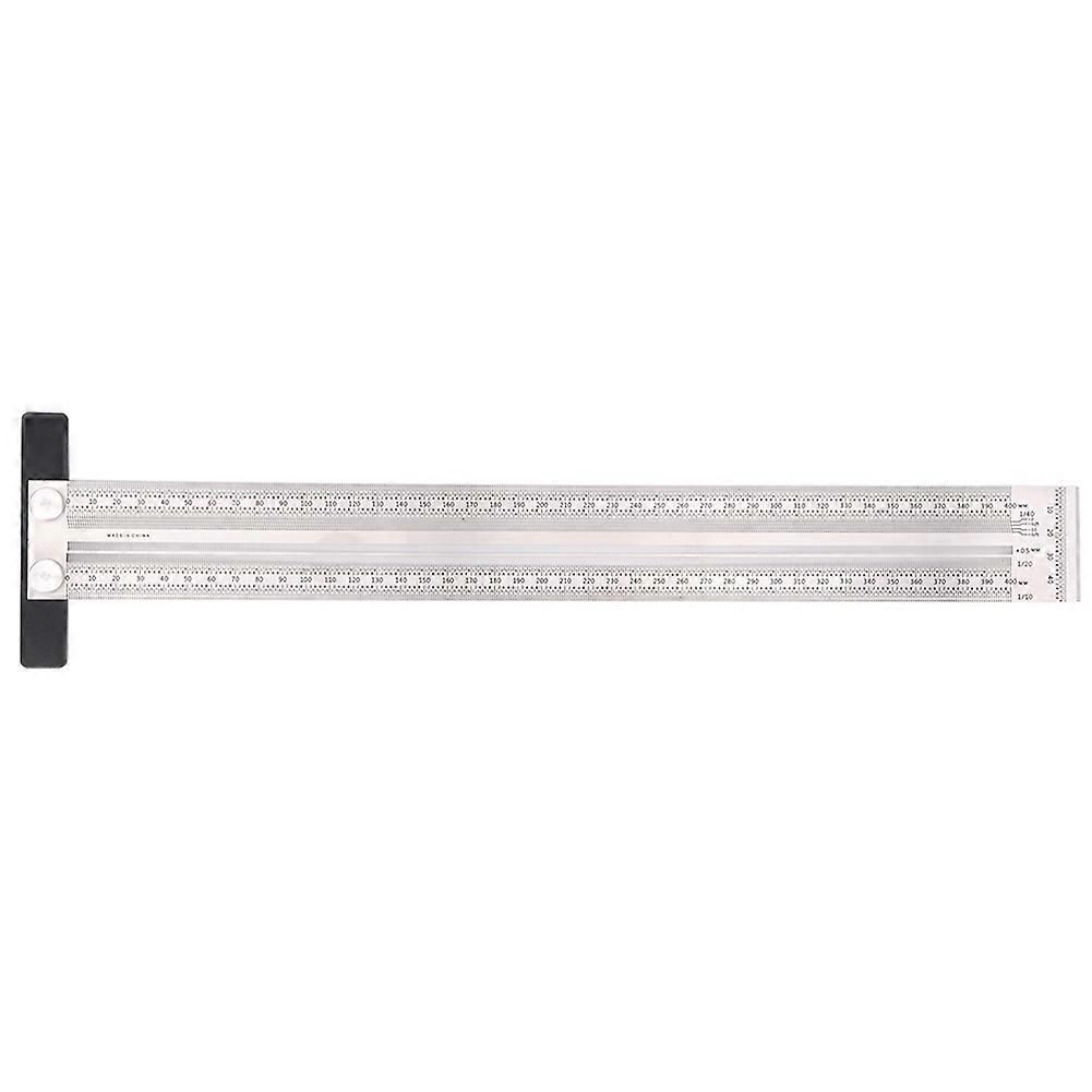 Scribing Ruler Stainless Steel Line Marking Angle Square Measuring Carpentry Tool 400mm