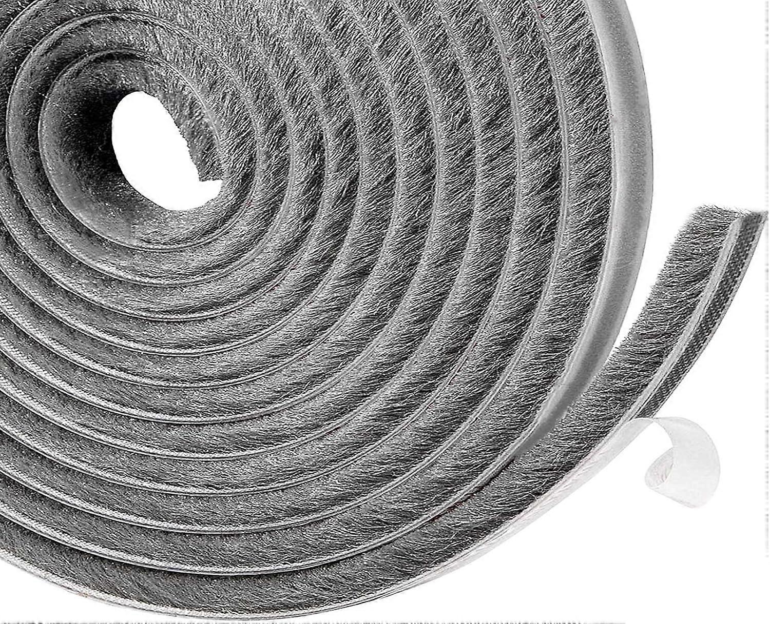 Window sealing door and window sealing strip self viscous hair sliding door anti -collision strip window windproof heating sound barrier- Grey