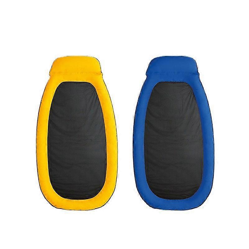 Semi Submerged Mesh Mattress - Random Color Foldable Mesh Adult Lounger Inflatable Floating Pool Float Chair Floating Row On Water