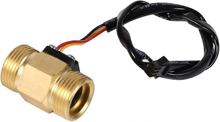 G3/4 Water Flow Sensor Switch, Hall Effect Liquid Meter 2-45L/Min, Threaded Flow Sensor