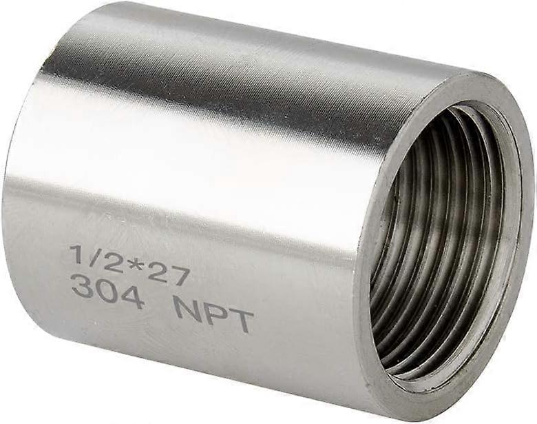 304 Stainless Steel Pipe Coupling Fitting - 1/2" x 1/2"