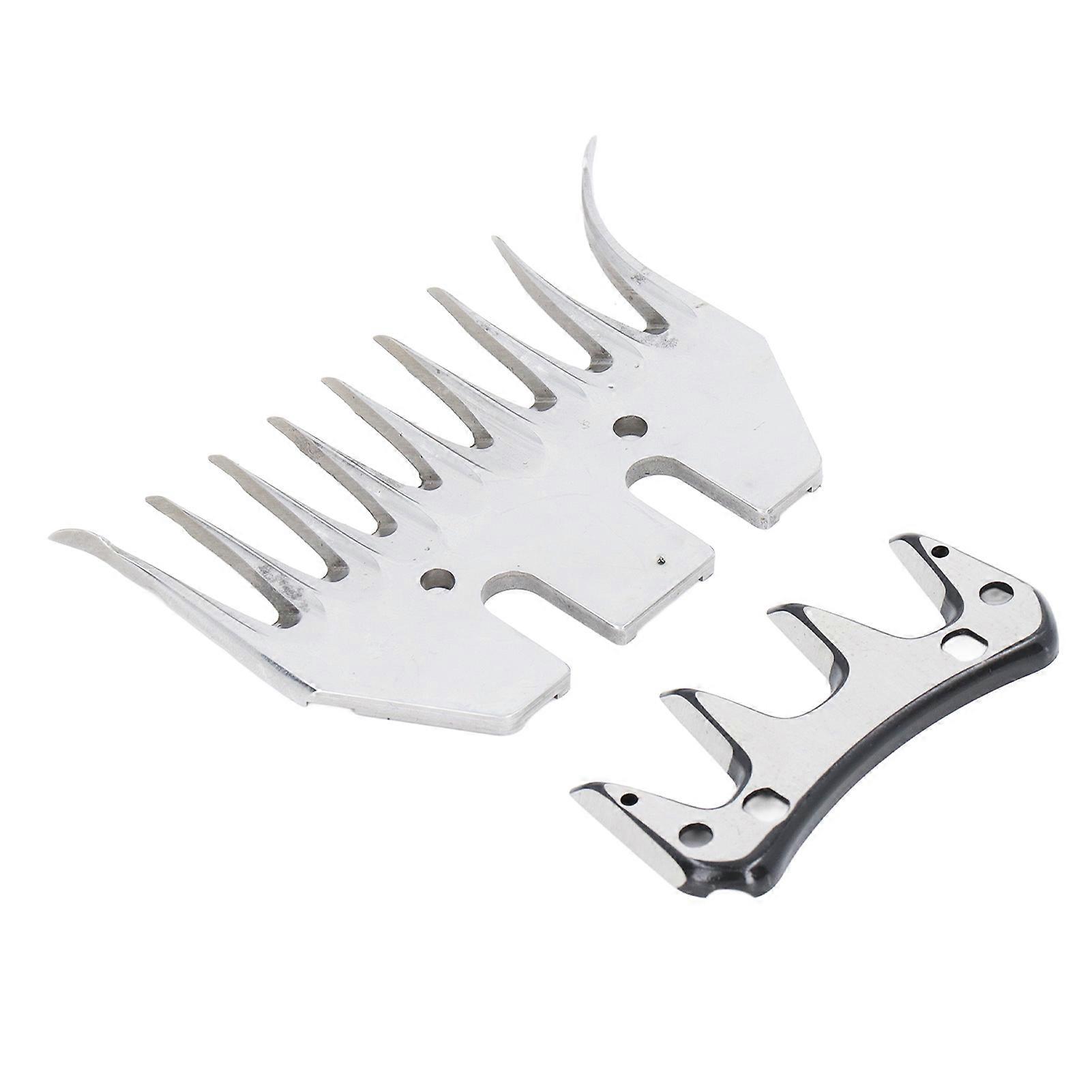 Electric Wool Cutter Goats Clipper Scissor Replacement Part - 9 Tooth Curved Blade for Sheep Shears