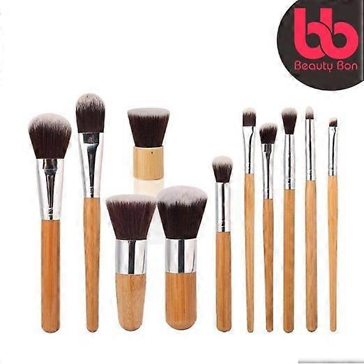 11-Pc Set with Comfortable Wood Handles Great for Precision Makeup