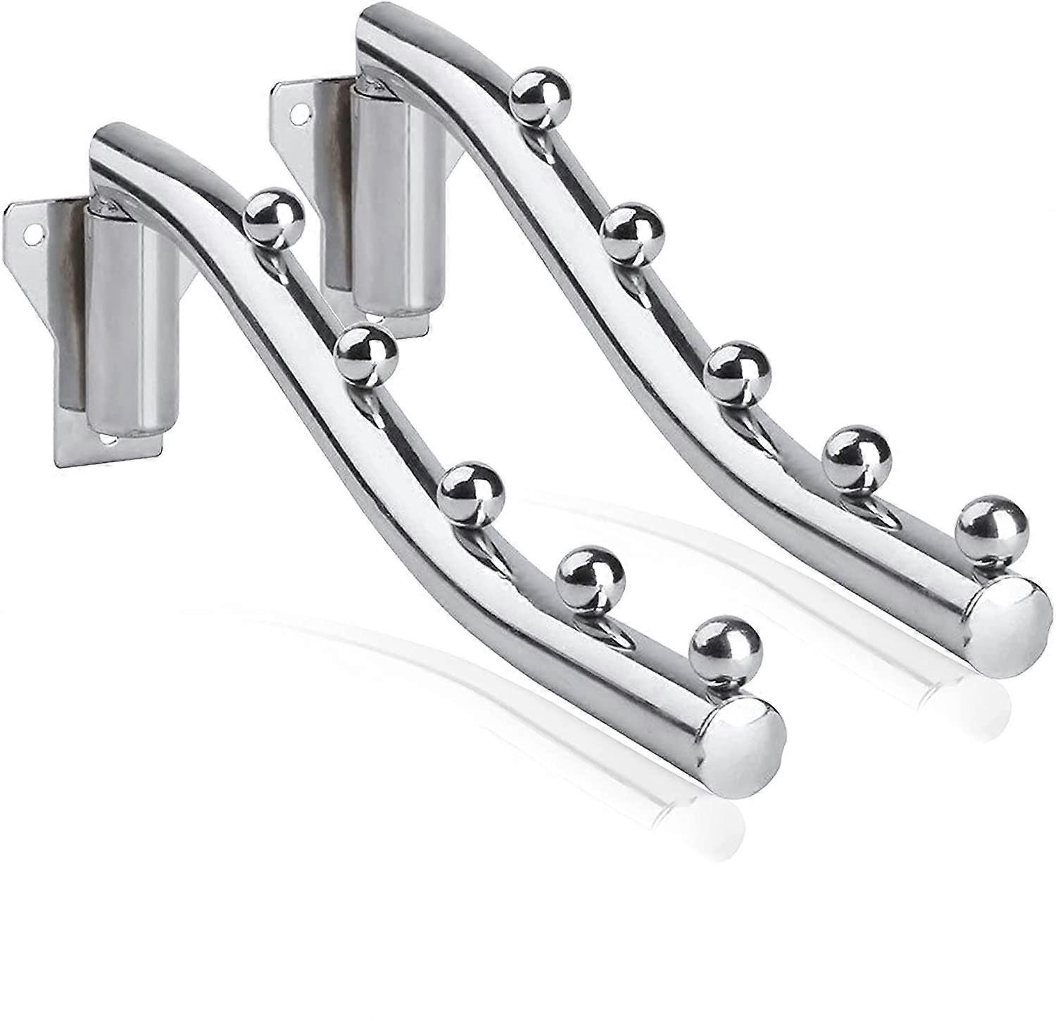 Foldable Wall Mounted Clothes Rack,  Space-Saving Retractable Hanger for Organizing Clothes