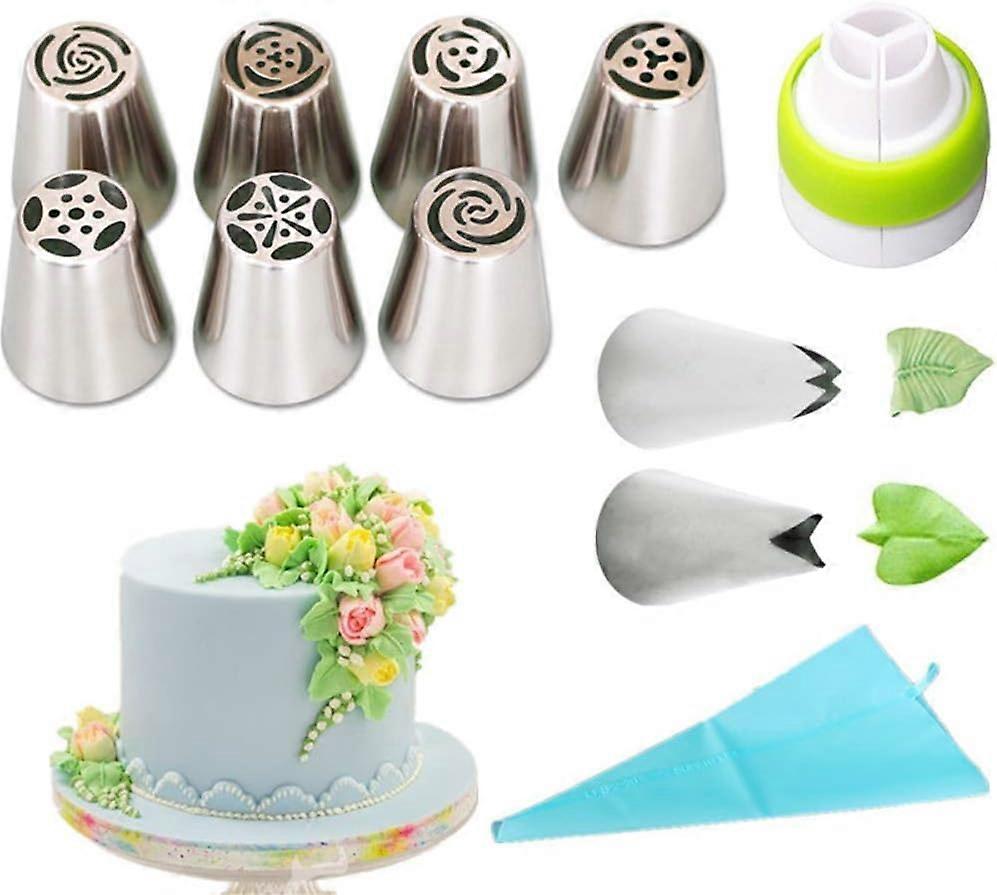 Cake Nozzle Decorating Supplies - Cupcake Flower Decorating Kit for Baking