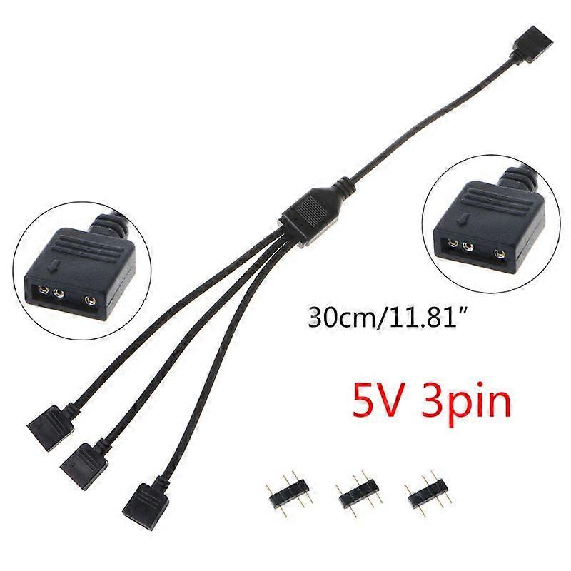 5V 3 Pin Computer Motherboard Extension Cable RGB Interface Connector Hub