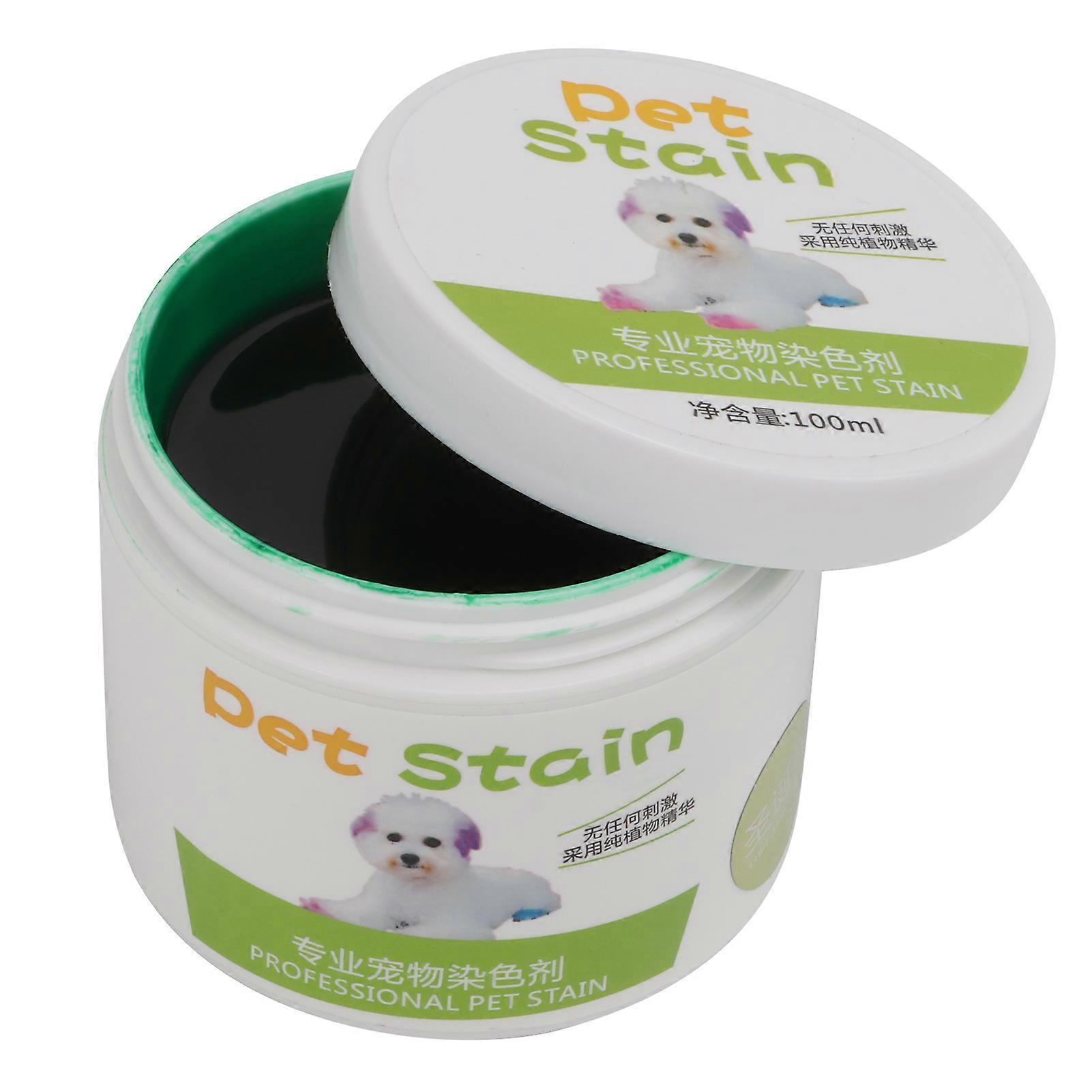 Pet Hair Dye Temporary Bright Colors Safe Semi Permanent Pet Hair Stain Solution 100ml with Wide Mouth Allergy-Free Ingredients