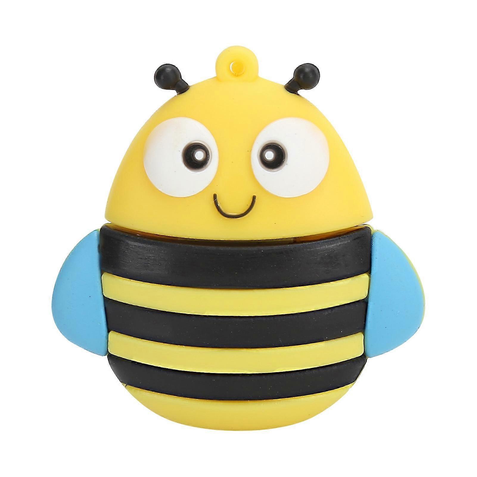 128GB Yellow Cartoon 3D Bee Model USB Flash Drive Memory Stick Pendrive Gift