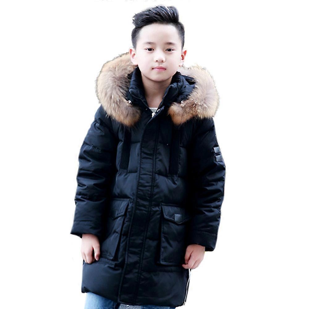 Winhter Boy Middle Long Thick Down Coat Children Garments