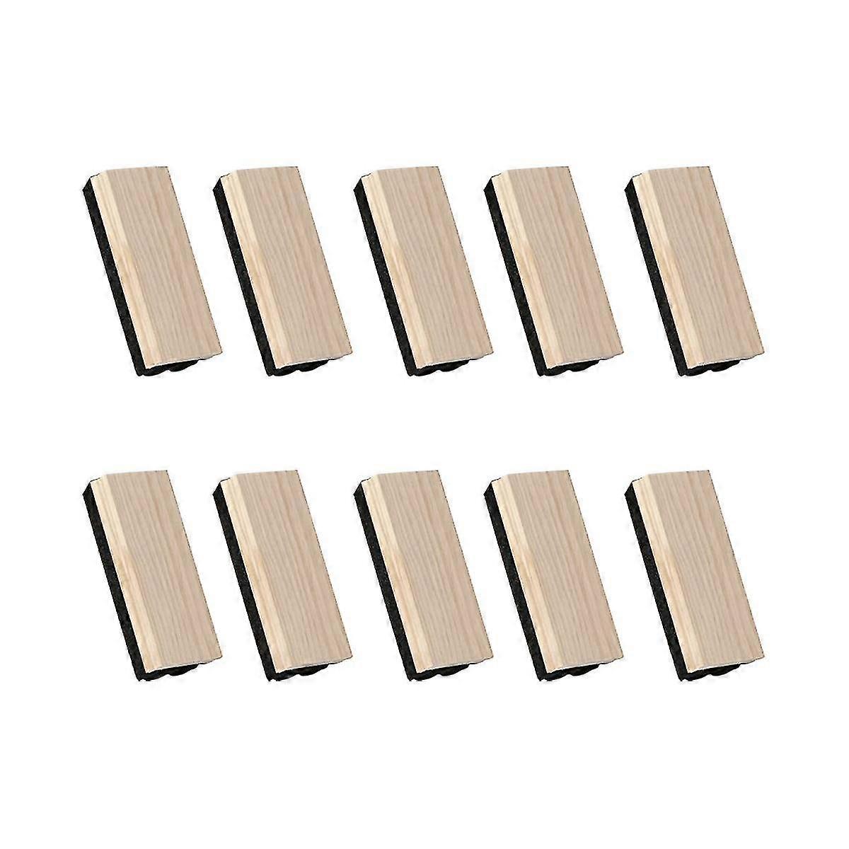 10 Pack Chalkboard Erasers Wool Felt Eraser Dustless Wood Chalk Eraser Blackboard Eraser Cleaner Te