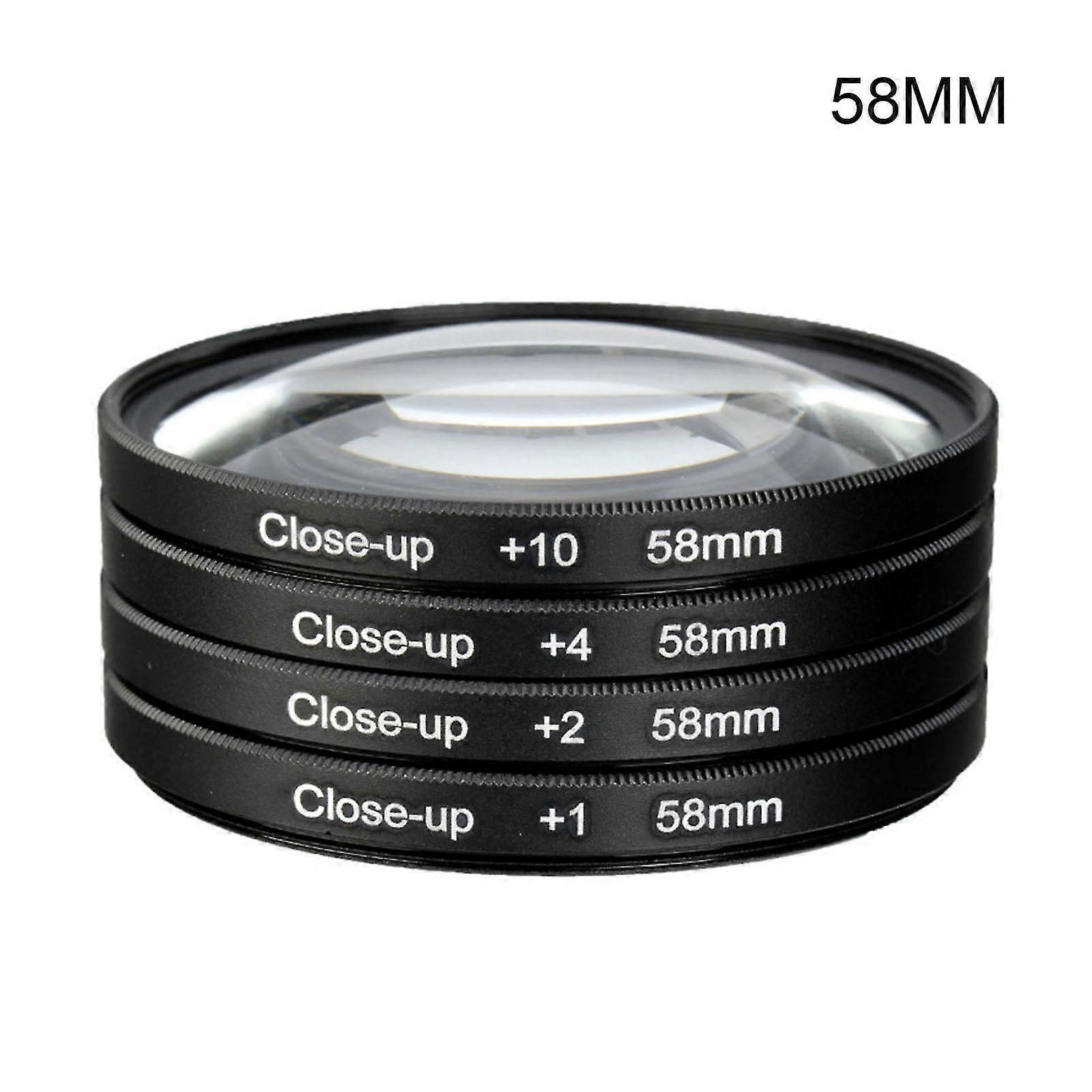 4 stuks macro close-up filter accessoire set +1,+2,+4,+10 met lens filter etui