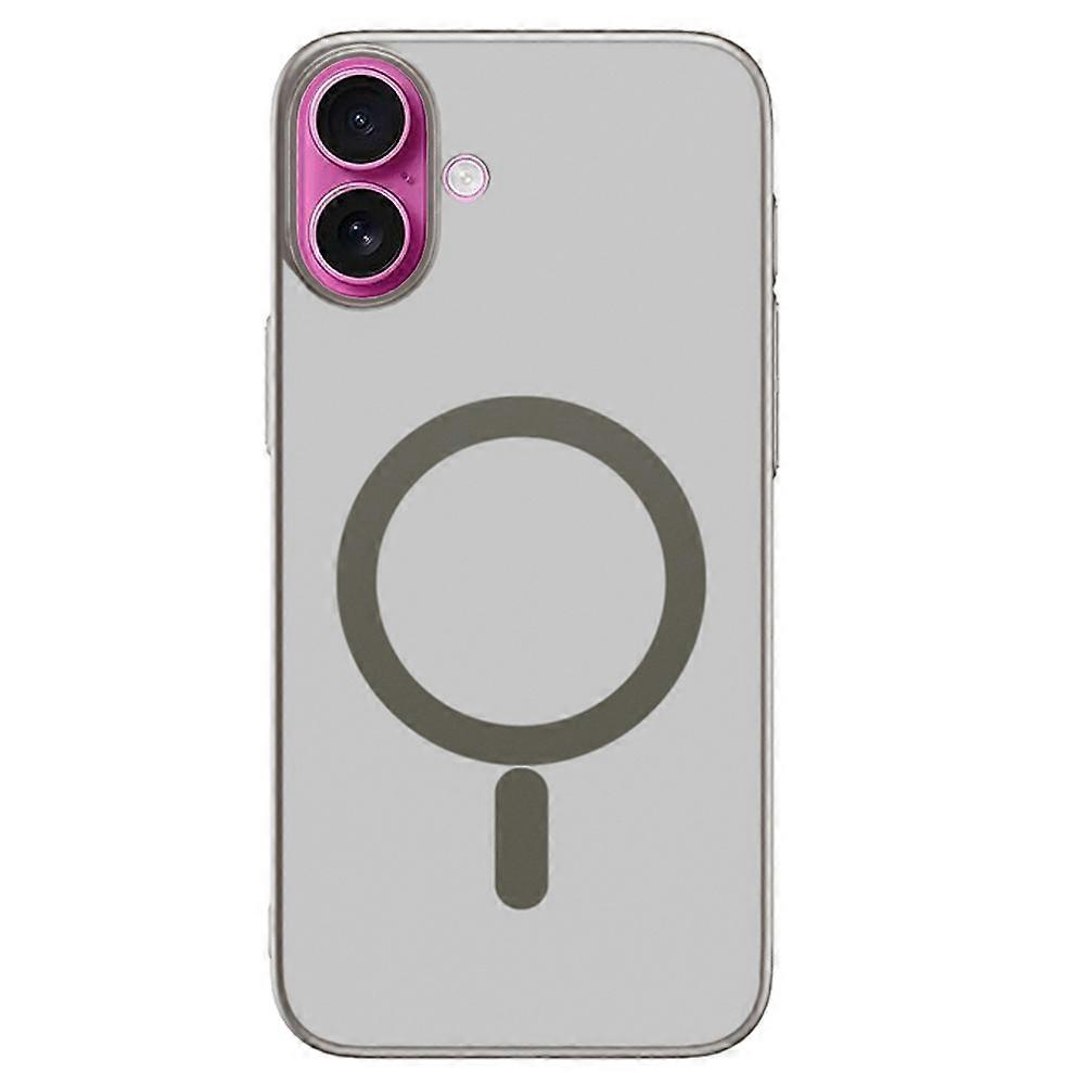 For iPhone 16 Case Compatible with MagSafe Matte PC Back Cover - Titanium