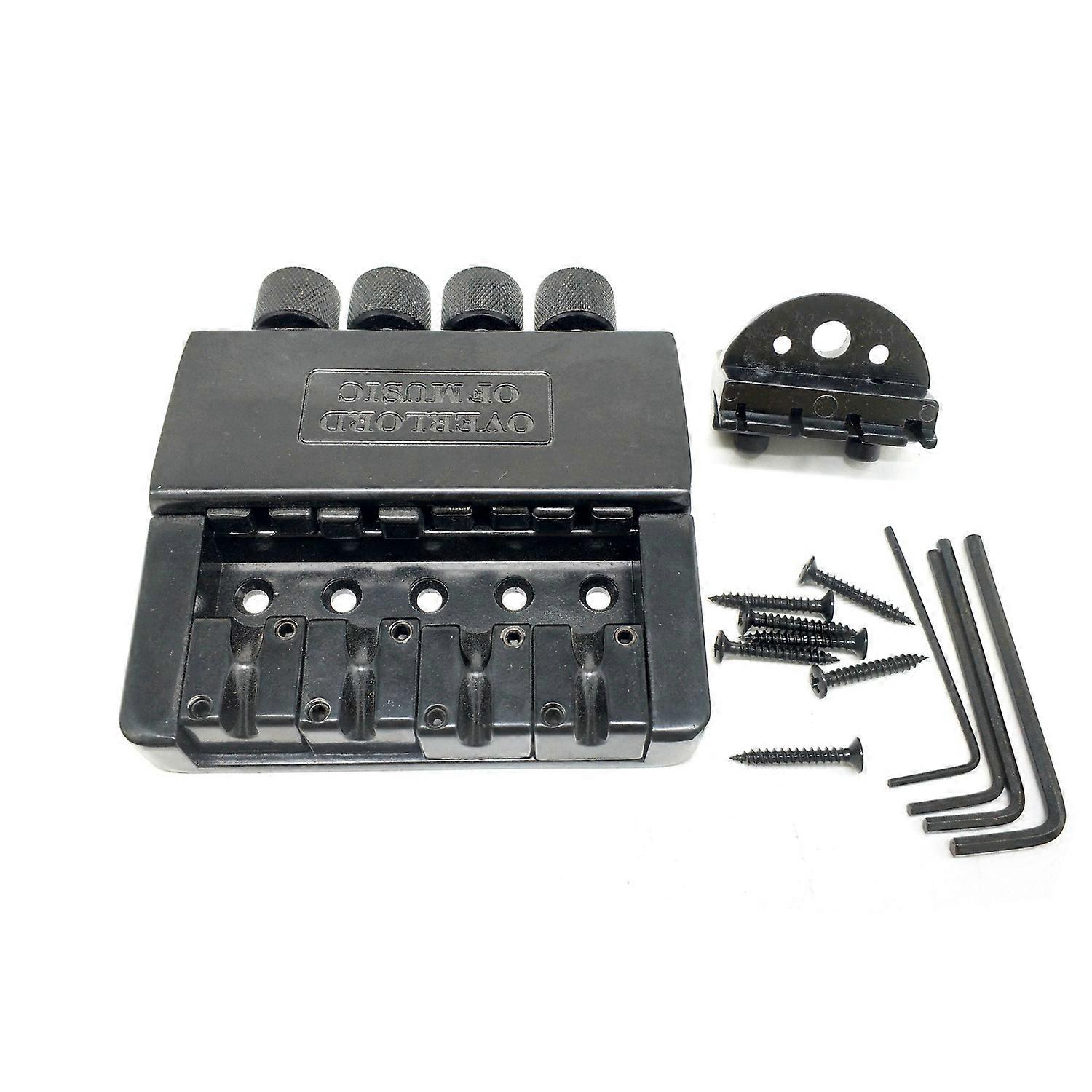 1 Set 4 String Headless Bridge System Parte per Basso Elettrico per Sostituzione Basso Elettrico Headless