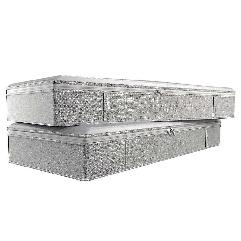 Foldable Under Bed Bags Under Bed Boxes Thick Breathable Underbed Clothes Bags Zippered Organizer