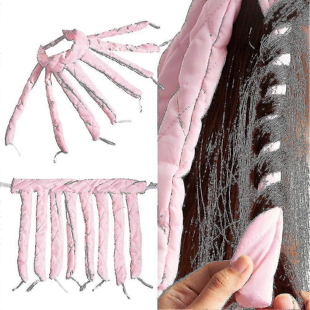Cachos de cabelo sem calor, sem faixa de cabeça de cachos espiral de calor, rolos de cabelo para a noite, cachos de polvo