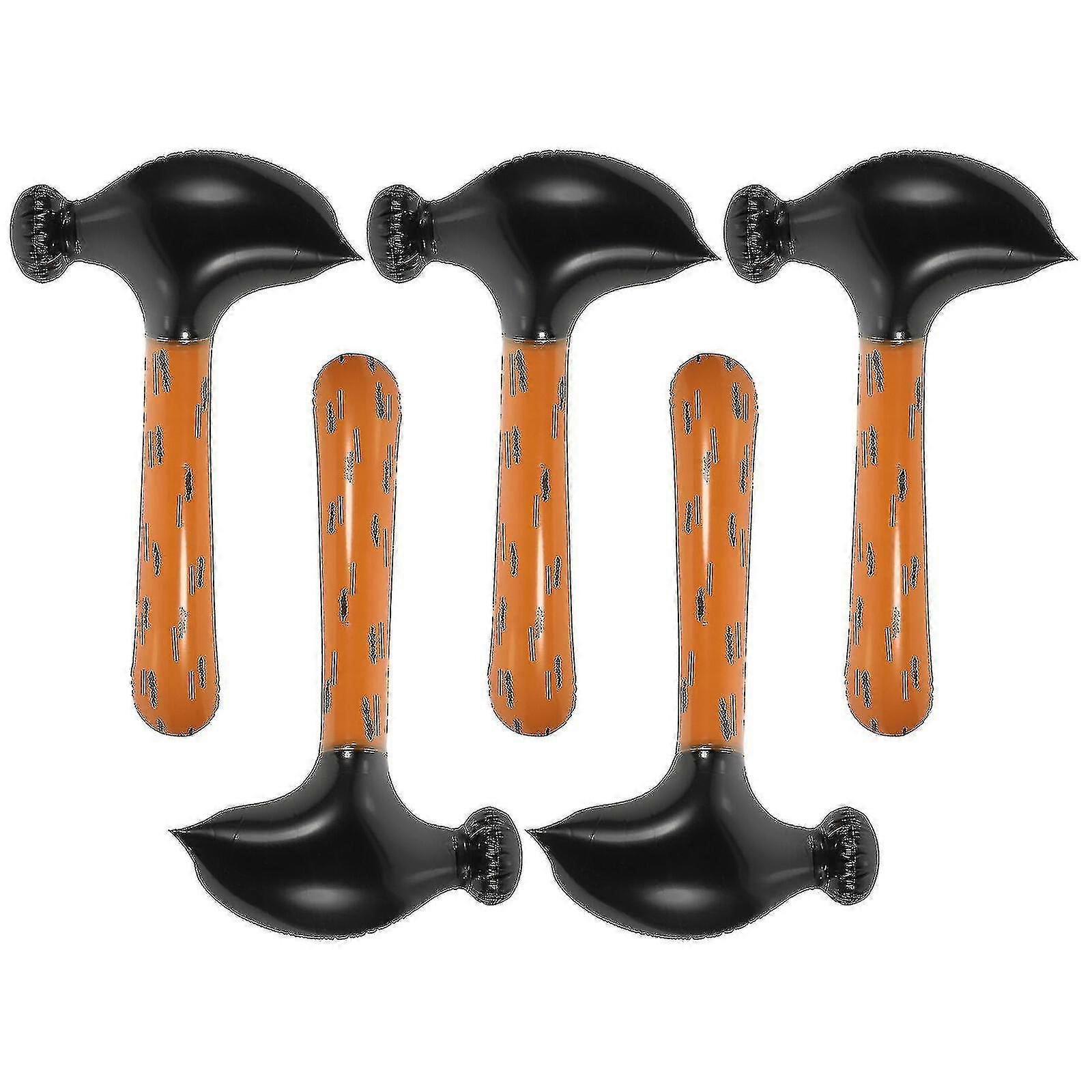 5pcs Pool Party Inflatable Hammer Prop Decorative Toy Hammer Funny Hammer Toy For Kid