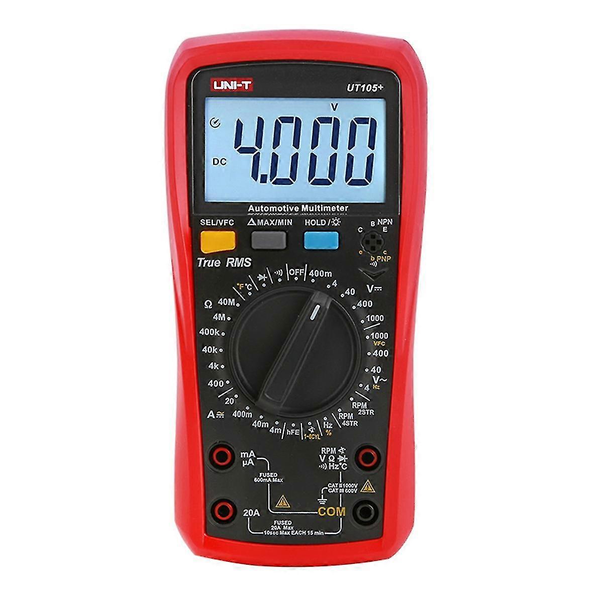Ut105+ Digital Multimeter True Vfc Ac Dc Temperature Frequency Duty Diode Triode Automotive Multim