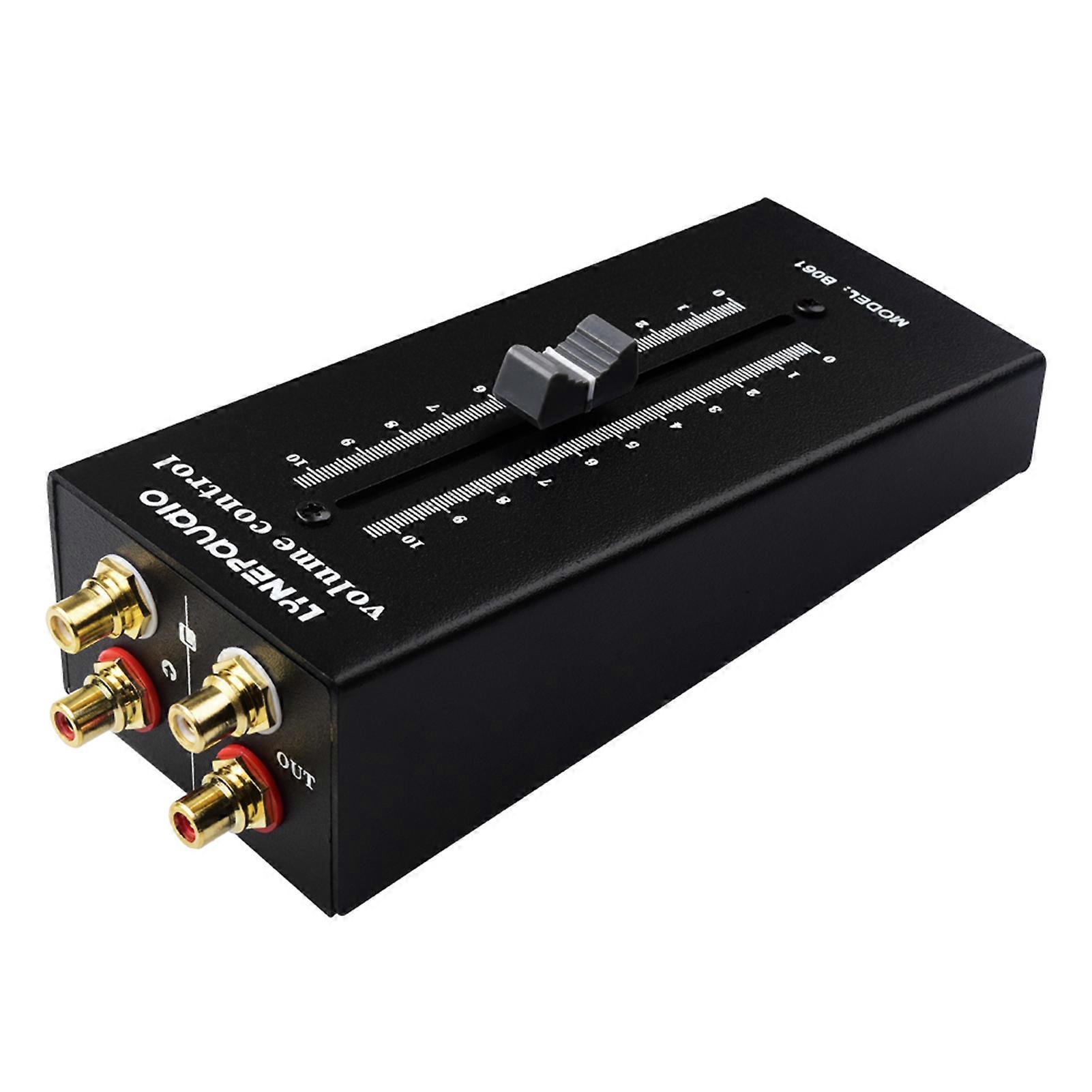 B061 Passive Preamp Active Speaker Volume Controller RCA Connector 128mm Fader Precision Volume Adjustment Controller Speaker Audio Adjuster