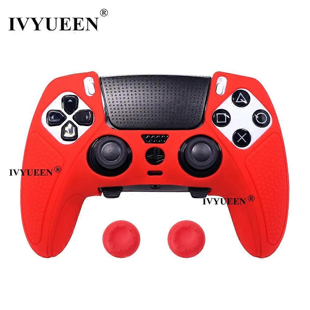 IVYUEEN Soft Rubber Silicone Case for PlayStation 5 PS5 DualSense Edge Controller Protector Skin Thumb Grip Caps Accessories
