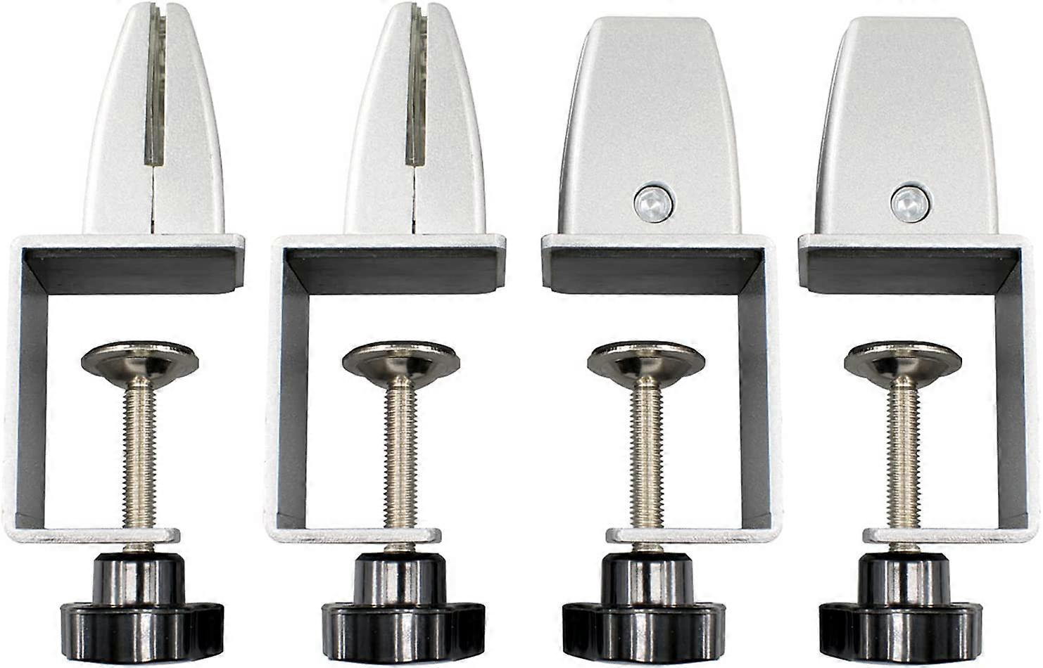 Sneeze Guard Support Clamp Partition Aluminum Adjustable Partition Clamp Acrylic Desk Divider Support