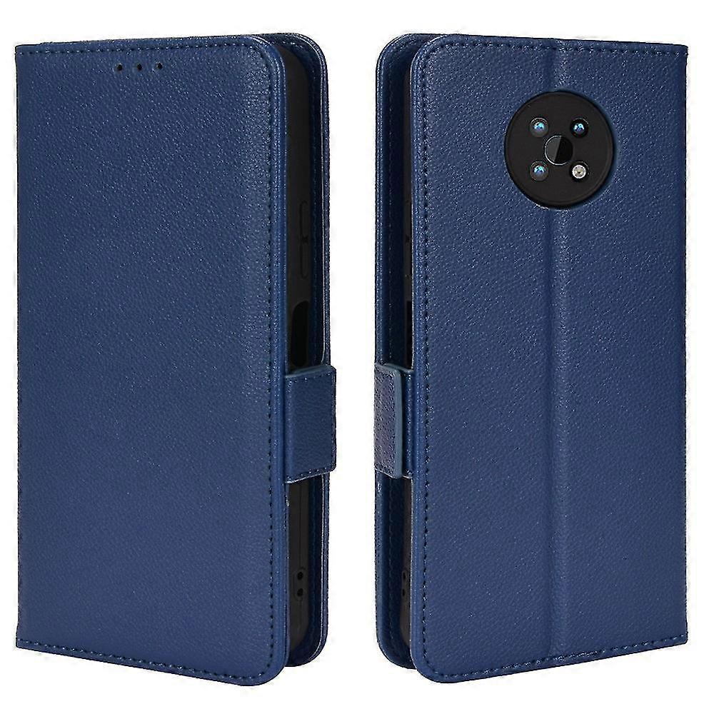 For Nokia G50 Side Buckle Pebbled Leather Case Black