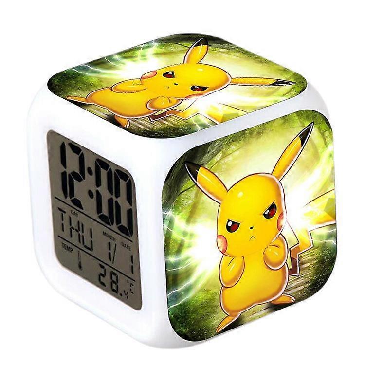 Children's Electronic Alarm Clock, Colorful Square Alarm Clock