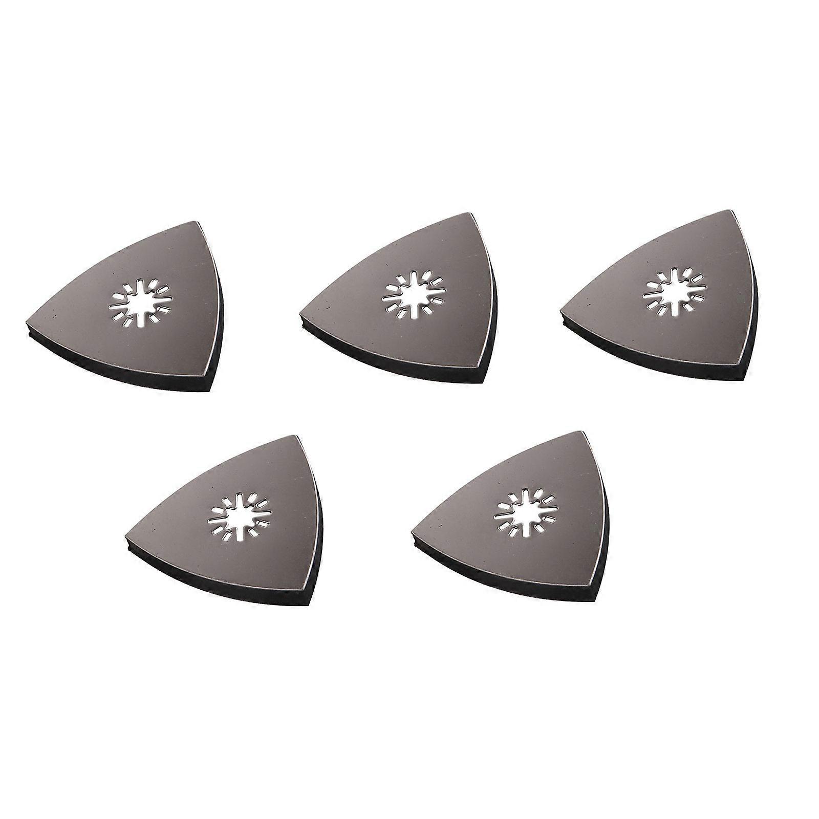 5x/Set Triangular Sanding Pads Practical Hook & Loop Sandpaper 8x8cm/3.15x3.15''