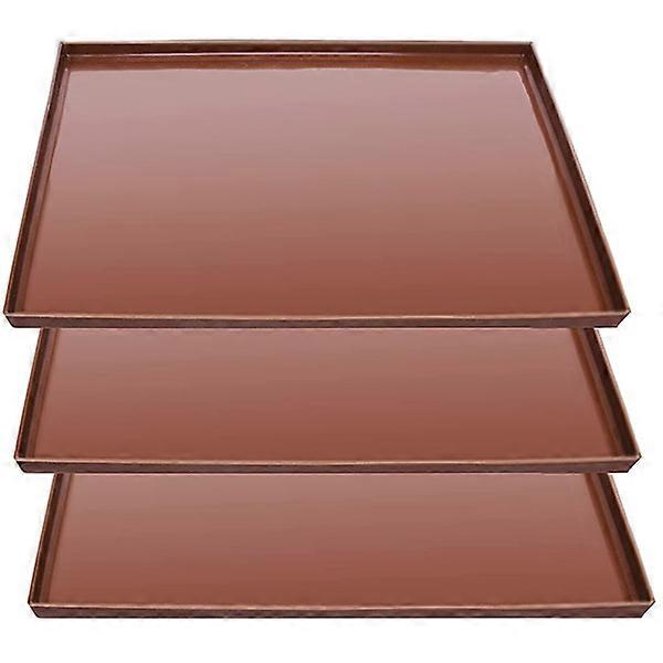 3pcs Silicone Dehydrator Sheet Oven Baking Fruit Drying Reusable Dehydrator Tray