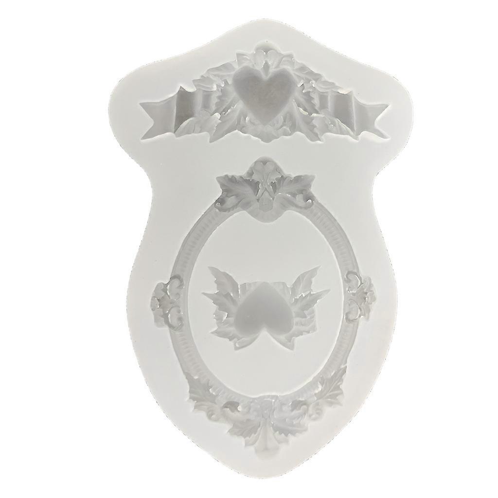 Fondant Mold Frame Mold Oval Mirror Frames Silicone Mold Cabochon Frame Mold