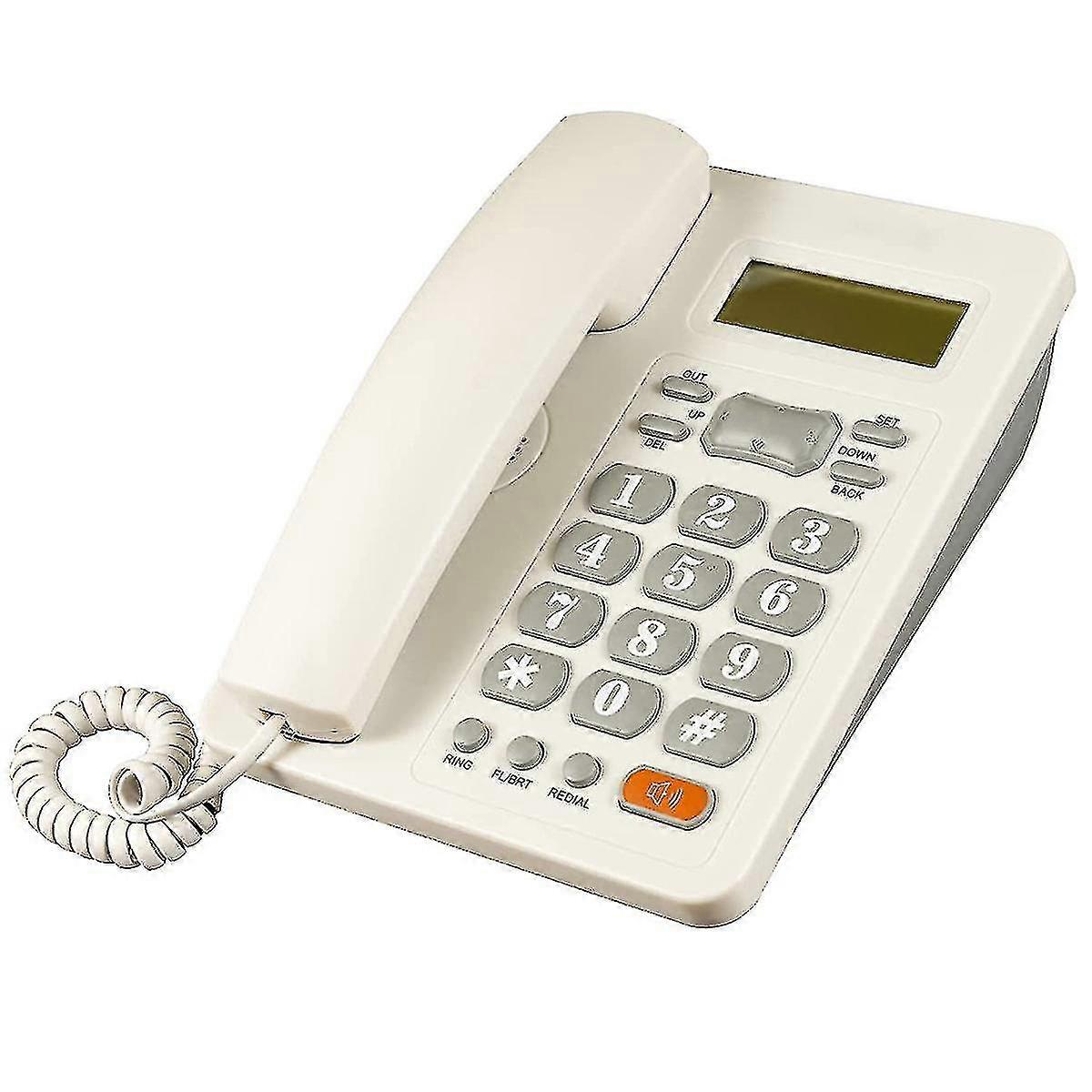Corded Telephone Landline Telephone Dual Interface Wired Telephone With Caller Identification For