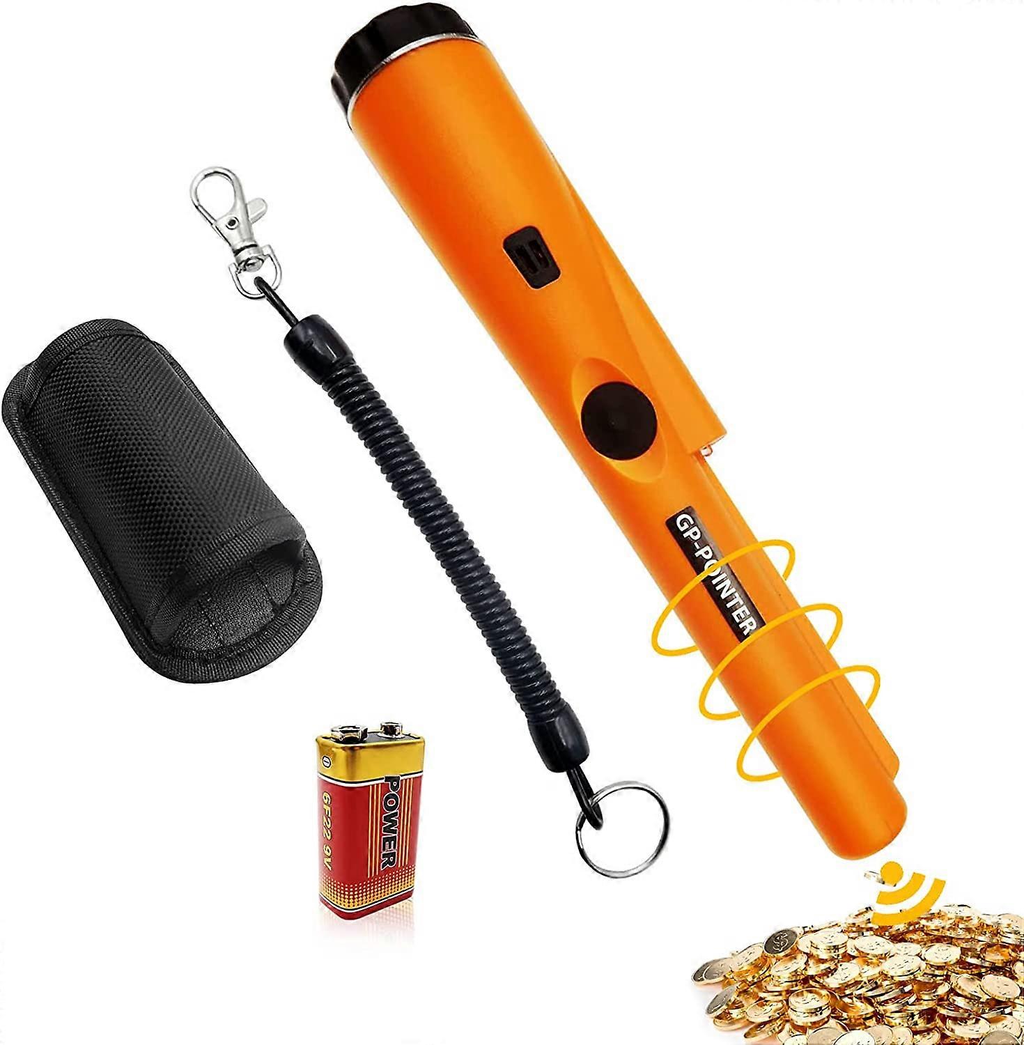 IP66 Waterproof Metal Detector,with Batteries Portable Probe,360Search Pointer