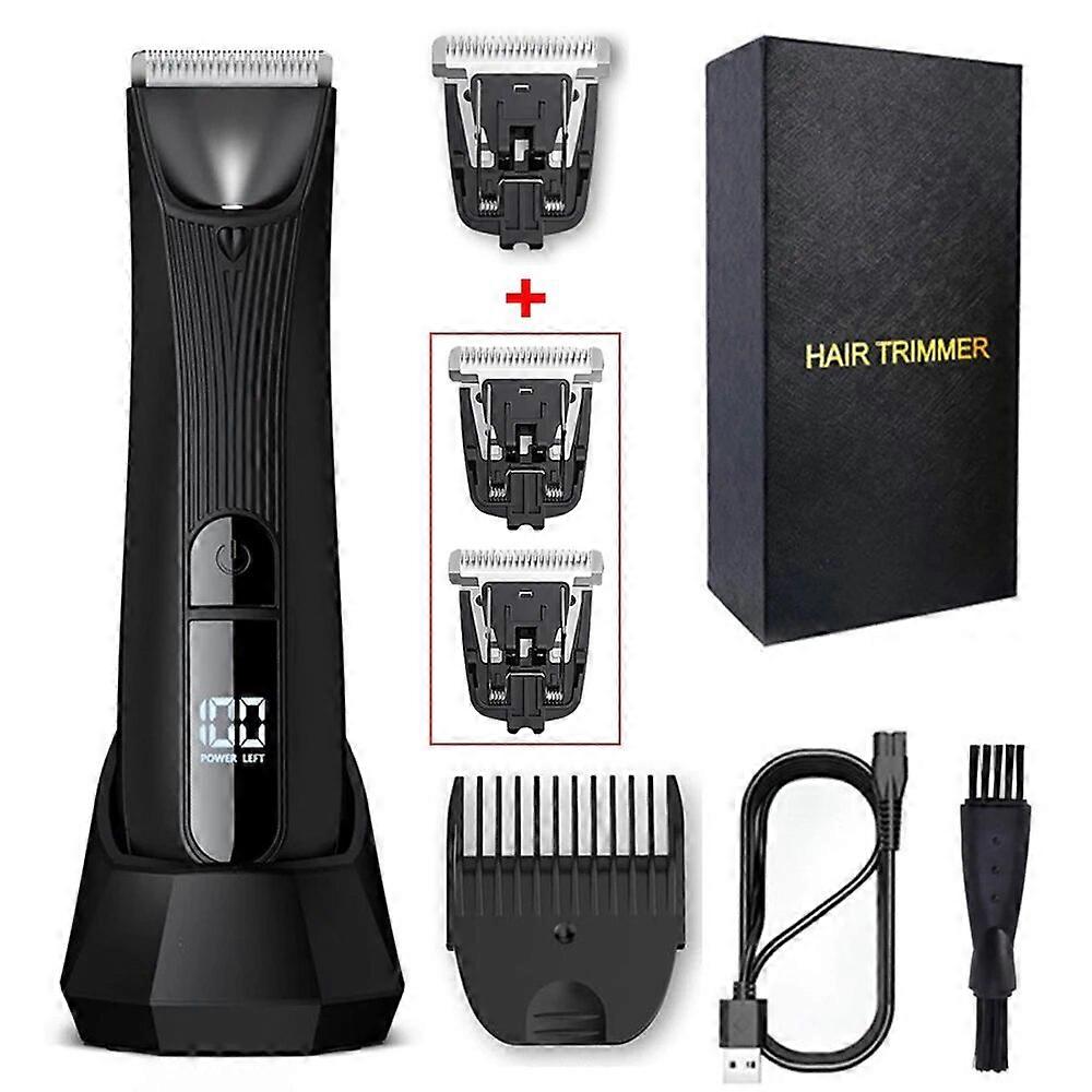 Body Trimmer For Men Painless Epilator Rechargeable Shaver For Sensitive Areas Bikini IPX7 Electirc Epilator Body Hair Trimmer
