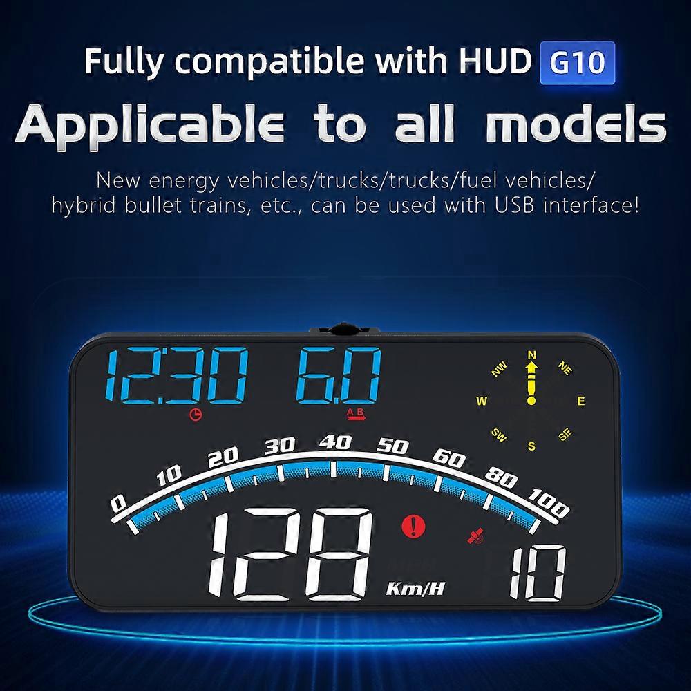 GPS HUD Auto Vehicle Speed Display Voltage Multifunction Meter Projecteur Head Up Display Car Convient à toutes les voitures