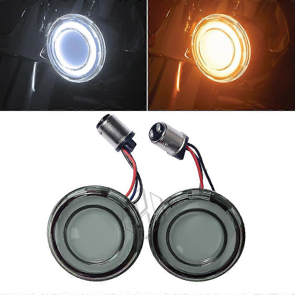 Motorcycle 1157 Bullet Style Led Front Turn Signal Conversions Case For Harley Touring Flhtk Fltrx Fltrxs Softail Etc Yalo