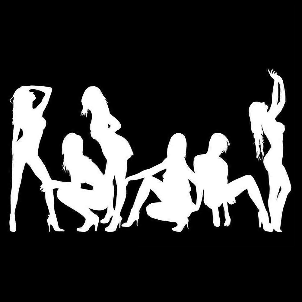 재미 있고 섹시한 소녀 자동차 트럭 바디 윈도우 반사 데칼 스티커 장식