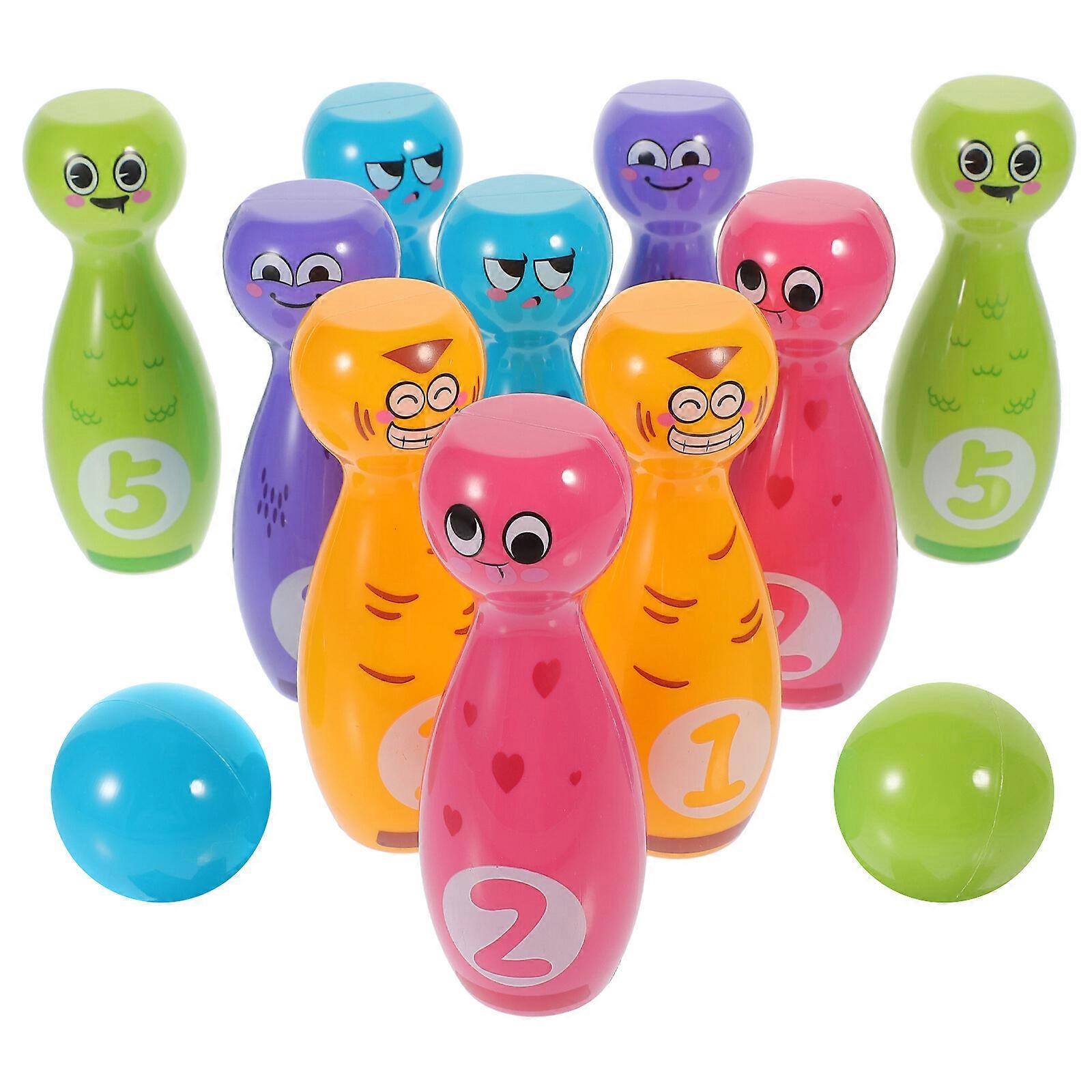 1セットの子供ボウリング玩具セット幼児屋内野外活動プレイゲームセット教育玩具