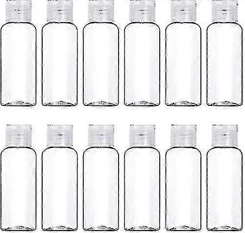 24pcs Empty Bottles With Flip Cap Clear Plastic Bottle For Liquid Lotions Creams Shampoo Toiletries
