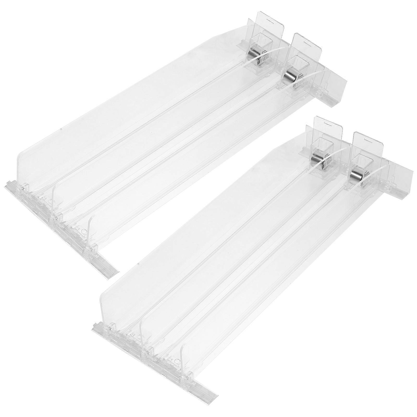 2pcs Plastic Pusher Tray Rack Automatic Vending Machine Sliding Organizer Fast Glide Pusher