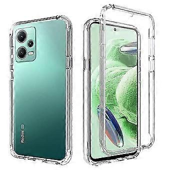 Hülle für Xiaomi Poco X5 - Redmi Note 12 5g - Full 360 Gel Silikon Case Cover (Vorder- und Rückseite) + Bildschirmfolie - Transparent - XY