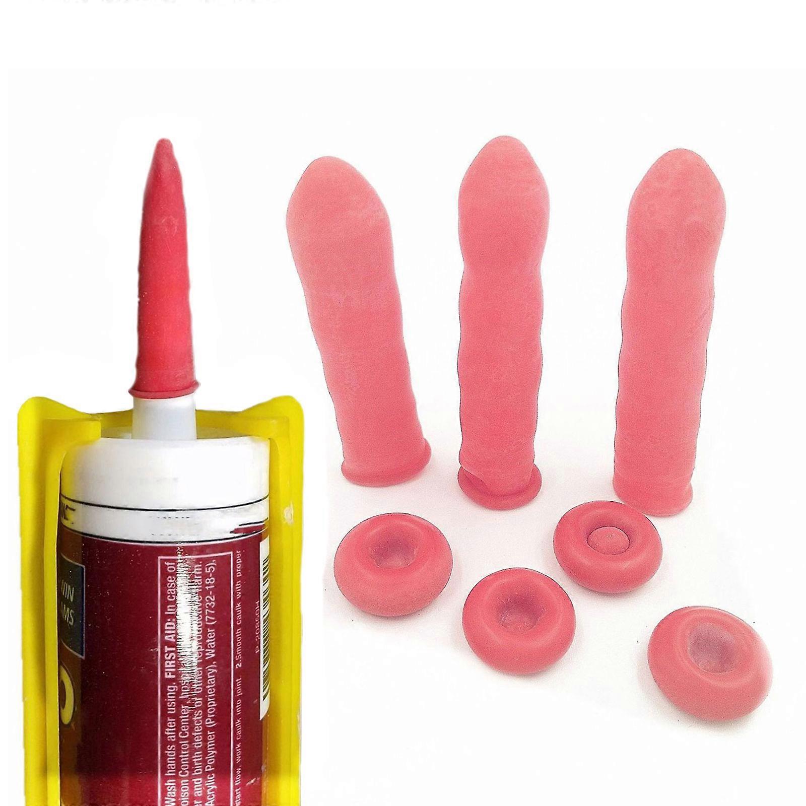 2023 New Caulk Cap Red Latex Sealer Saver 100pcs Pack for Sealant Preservation and Reusability