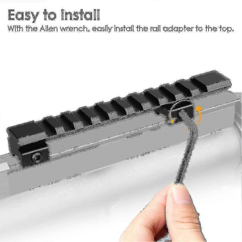 Rail Picatinny 5 Fentes En Alliage D'aluminium - Compatible M-LOK - Pour Viseurs, Lampes, Accessoires Tactiques - Lot De 2