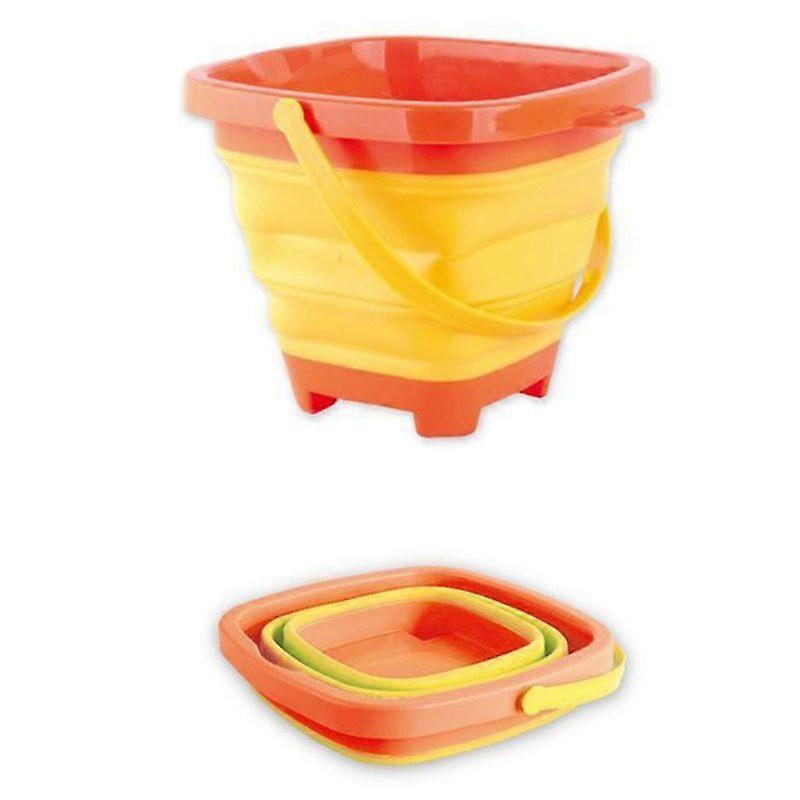 900C Portable Beach Bucket Sand Toy Foldable Collapsible Multi Purpose Plastic Pail