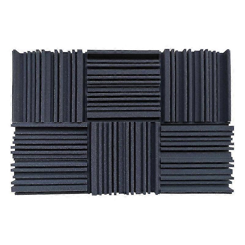 6 Pcs Acoustic Studio Absorption Foam Panel Broadband Sound Absorber Periodic Groove Structure