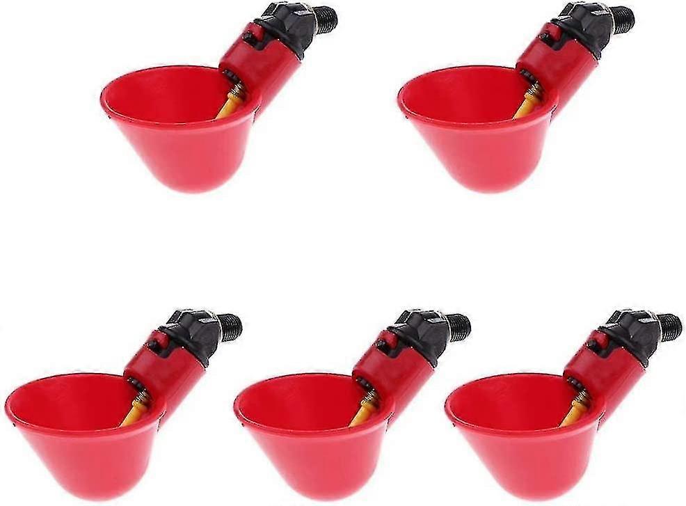 Automatic Drinker Handy Plastic For Birds Chicken Poultry 5pcs
