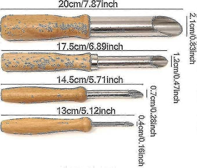4-piece Clay Hole Cutters For Pottery A