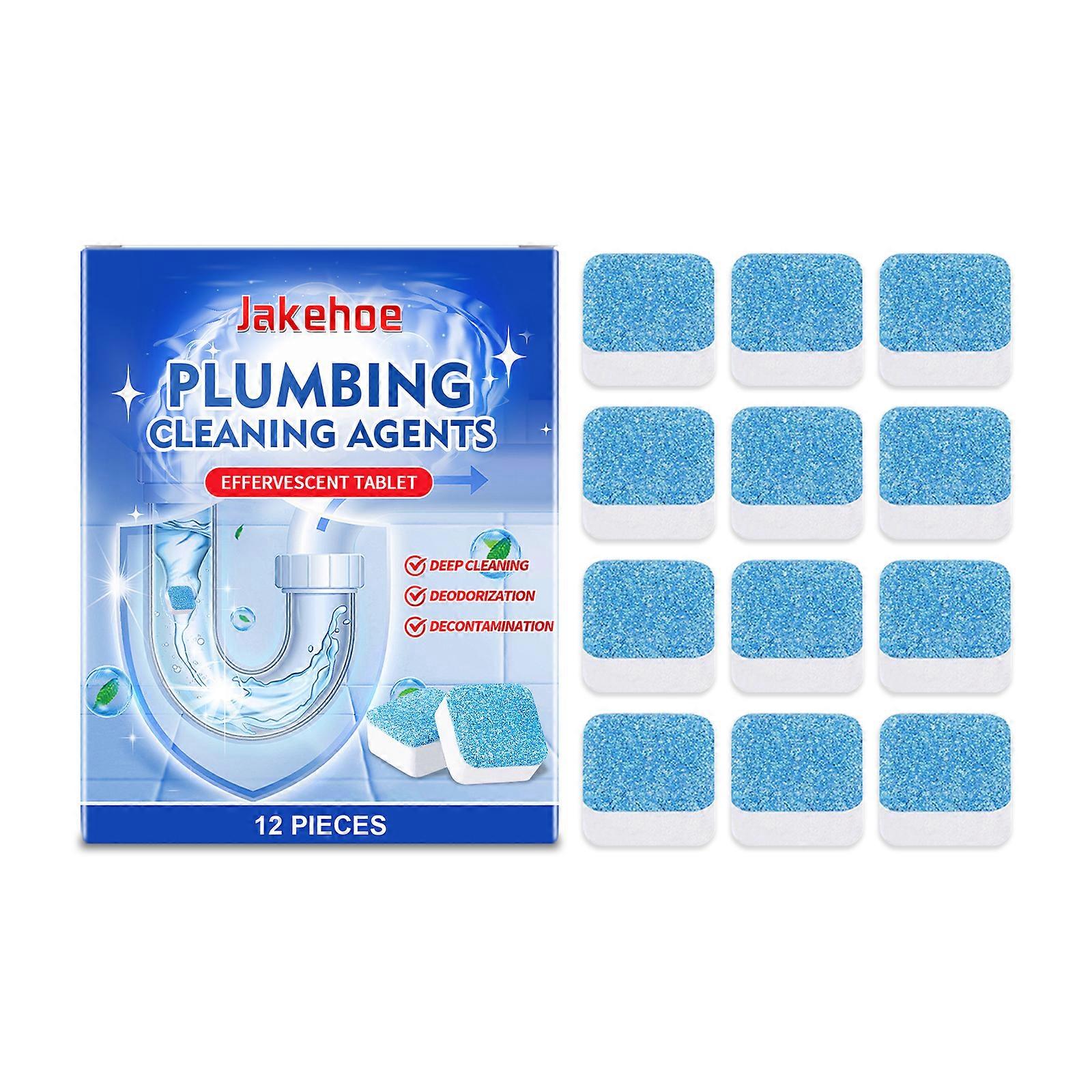 Effervescent Drain Cleaning Tablets - Fast Clog Removal & Odor Elimination for Kitchen Pipes - 12 Pack | Safe, Easy & Effective Pipe Unclogging Soluti