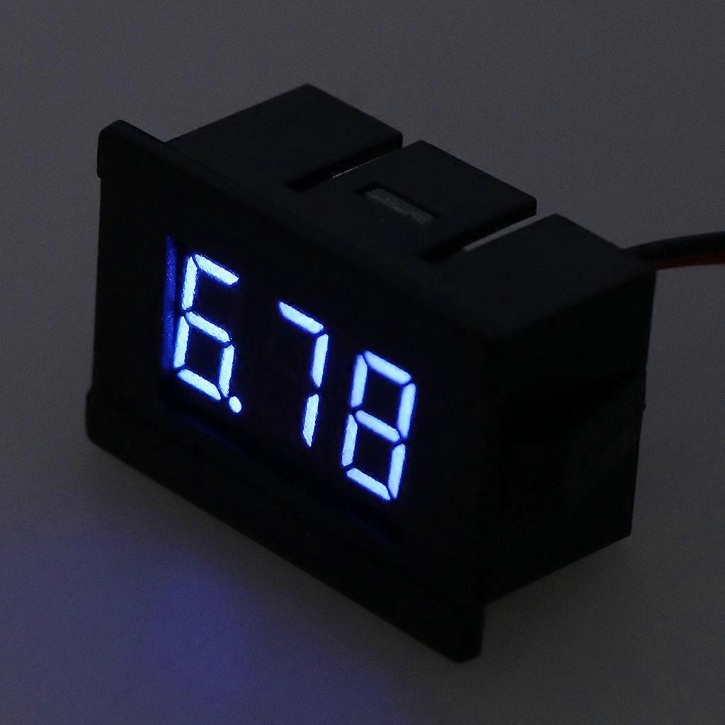 for DC 4.5V-30V Digital LED Display Voltmeter 0.36" 2-Wires for Motorcycles