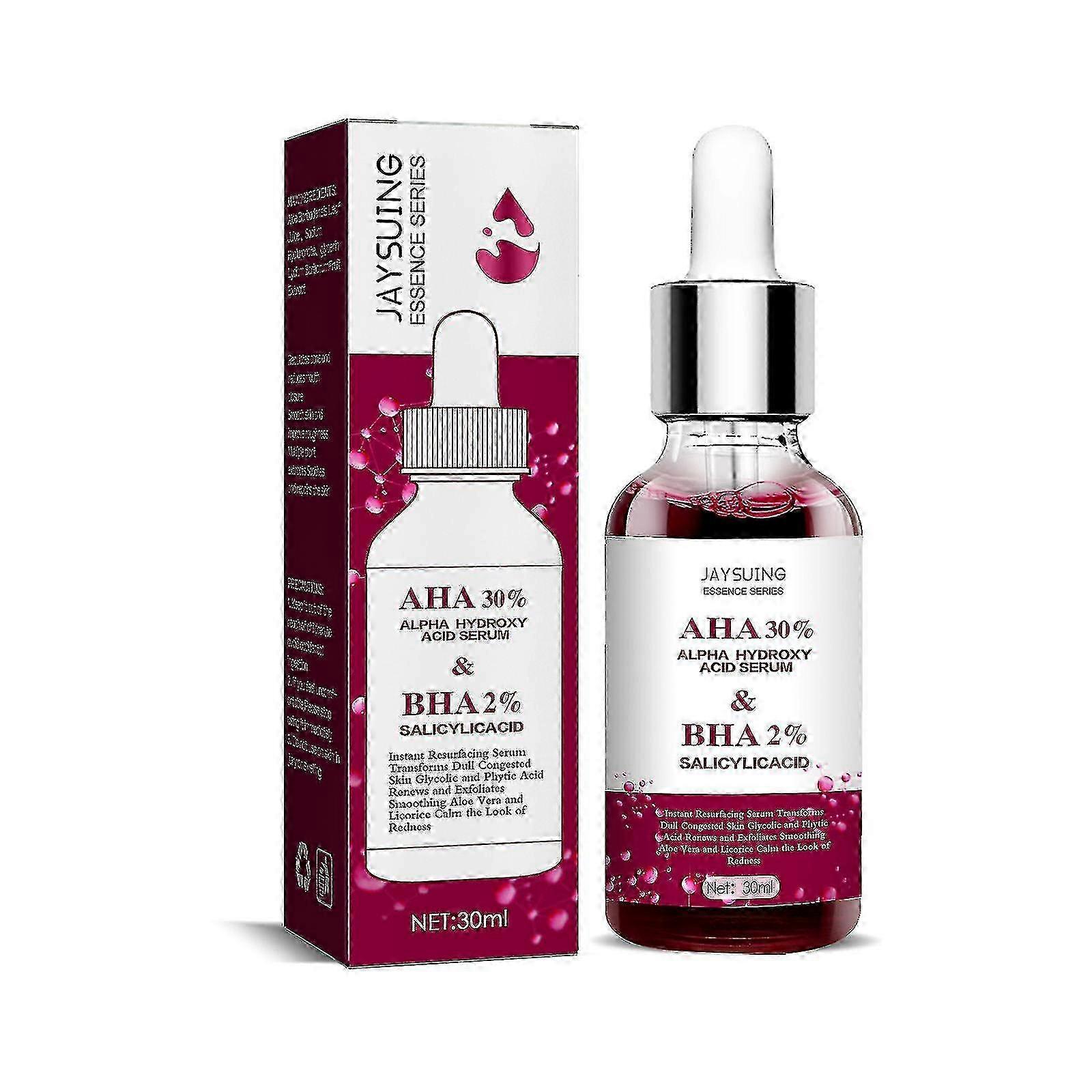 Jaysuing d’essence d’acide de fruit élimine les points noirs, l’acné, estompe les marques d’acné, rétrécit les pores, affine la peau, éclaircit le teint