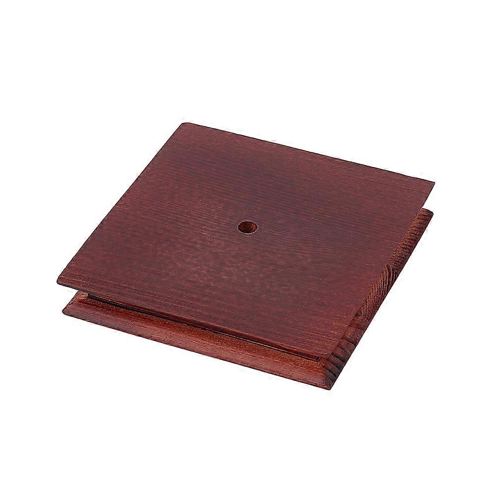 Wood Display Pedestals Square Brown 11.8x11.8x1.8cm
